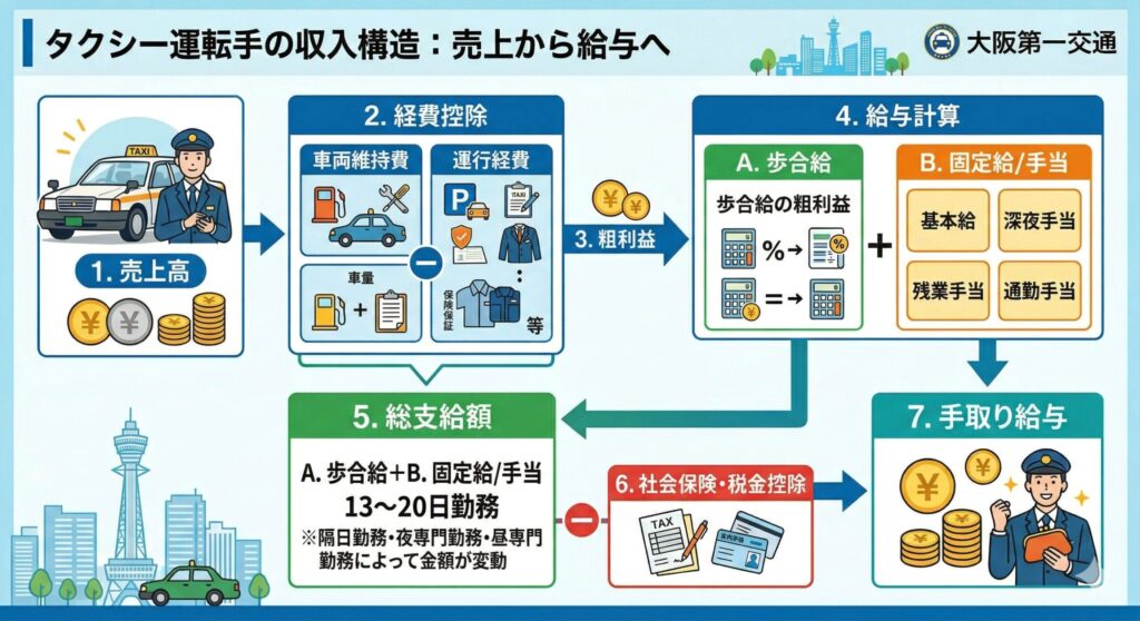 タクシー運転手の収入構造