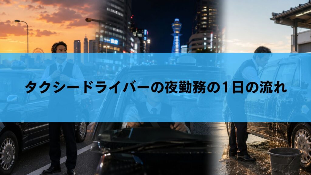 タクシードライバーの夜勤務の1日の流れ